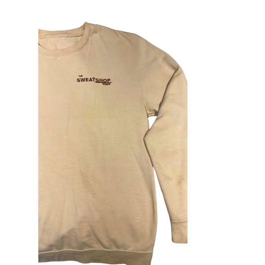 *The Sweatshop Fitness Beige Logo Jumper