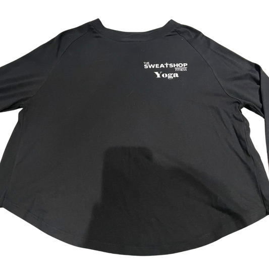 *The Sweatshop Fitness Black Yoga Long Sleeve Crossover Top