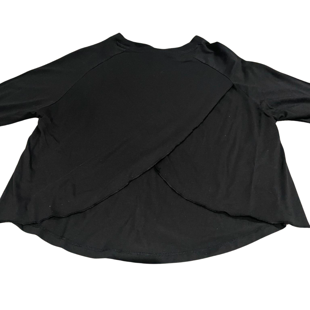 *The Sweatshop Fitness Black Yoga Long Sleeve Crossover Top