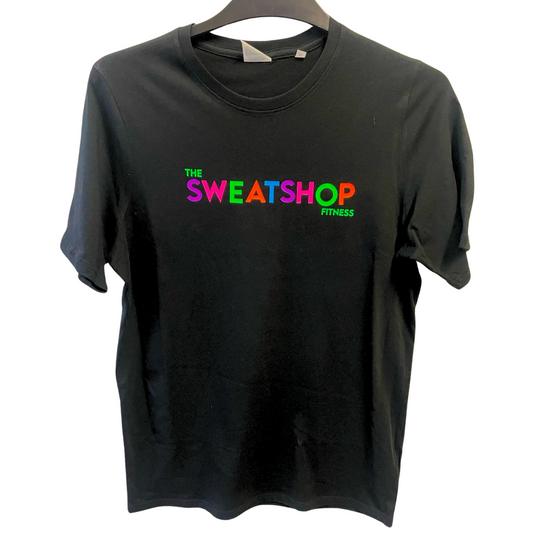 *The Sweatshop Fitness Neon Logo Tshirt - Zumba Back