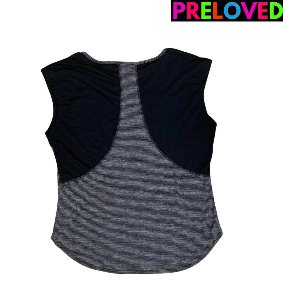 PRELOVED Grey and Black Workout Tank - Size M/L