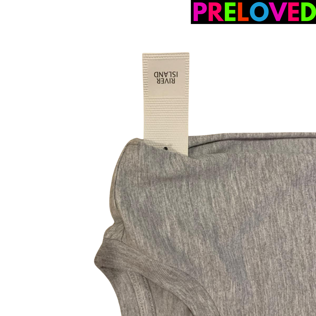 PRELOVED Grey River Island Workout Tank - Size XS (Oversized)