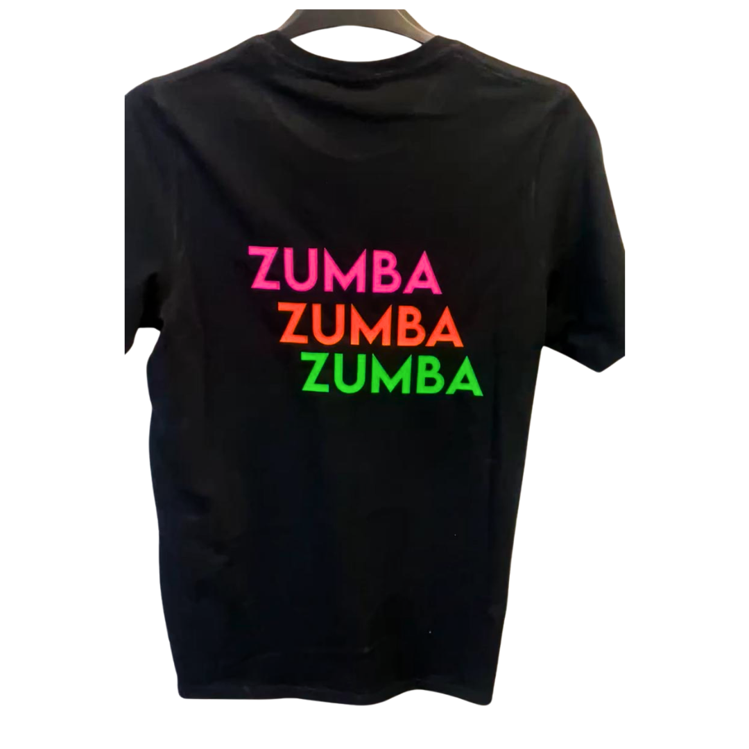 *The Sweatshop Fitness Neon Logo Tshirt - Zumba Back