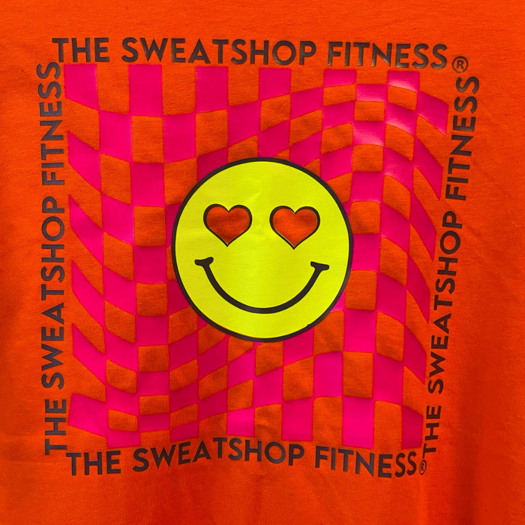 *The Sweatshop Fitness Neon Love Heart Emoji Tshirt